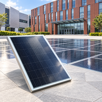 Dalles solaires photovoltaïques PERC polycristallines directes usine, conception personnalisée BIPV, production d'énergie renouvelable, revêtement de sol commercial extérieur