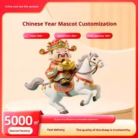 Figurine de l'année du cheval du Nouvel An, boîte mystère, devenir riche rapidement, chat porte-bonheur, ornement, poupée personnalisée, jouet créatif culturel en PVC