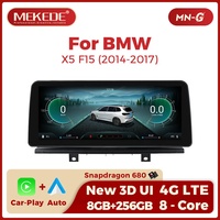 MEKEDE  Snapdragon 680 Autoradio Android Écran partagé Vidéo de voiture 12,3 pouces Système radio de voiture DSP pour BMW X5 F15 X6 F16 Nbt Evo