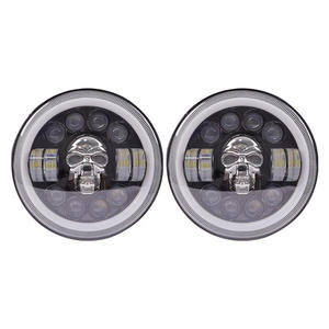Phare LED en forme de crâne de 7 pouces avec anneau lumineux DRL Hi/Lo, phare circulaire universel RGB, étanche IP67, accessoires automobiles - Product Image 4