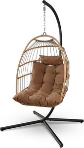 Mobilier de jardin, de patio et de balcon moderne, robuste, en acier, suspendu, confortable, résistant aux intempéries, pour l'extérieur - Product Image 6