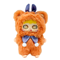 Boîte aveugle personnalisée en peluche jouet petit mignon oeil tournant vinyle visage poussin peluches porte-clés à la main peluche animal jouet à la mode pour cadeau