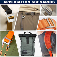 Hebilla en Forma de G de Metal Anodizado Rojo de Alto Rendimiento con Logotipo Personalizado para Correas de Equipamiento Táctico, Mochilas y Accesorios para Exteriores