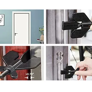<b>Portable</b> Stainless Steel Door <b>Lock</b> Travel Hotel <b>Lock</b> Privacy Door <b>Lock</b> for Any Doors Anti-Theft Stopper for Home Security - Product Image 3