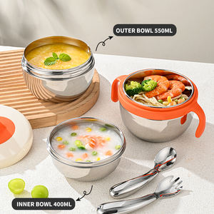 Cuenco de acero inoxidable 316L para niños, cuenco de comida desmontable - Product Image 3
