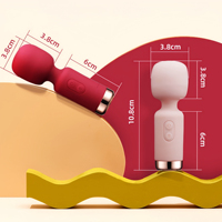 Mini Vibrador AV con Control de Una Tecla, 10 Frecuencias 360 °   Masajeador de silicona giratorio para el punto G, de rápida estimulación