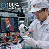 Câble d'alimentation flexible blindé Union Yang RVVP H05VV-F 3 ou 4 conducteurs 0,75 mm 1,5 mm 2,5 mm avec gaine en PVC pour la robotique industrielle