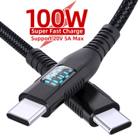 Cable USB2.0 de Alta Velocidad para Transferencia de Datos y Carga Rápida, Cable Tipo-C a Tipo-C con Trenzado de Nailon para Teléfono Móvil