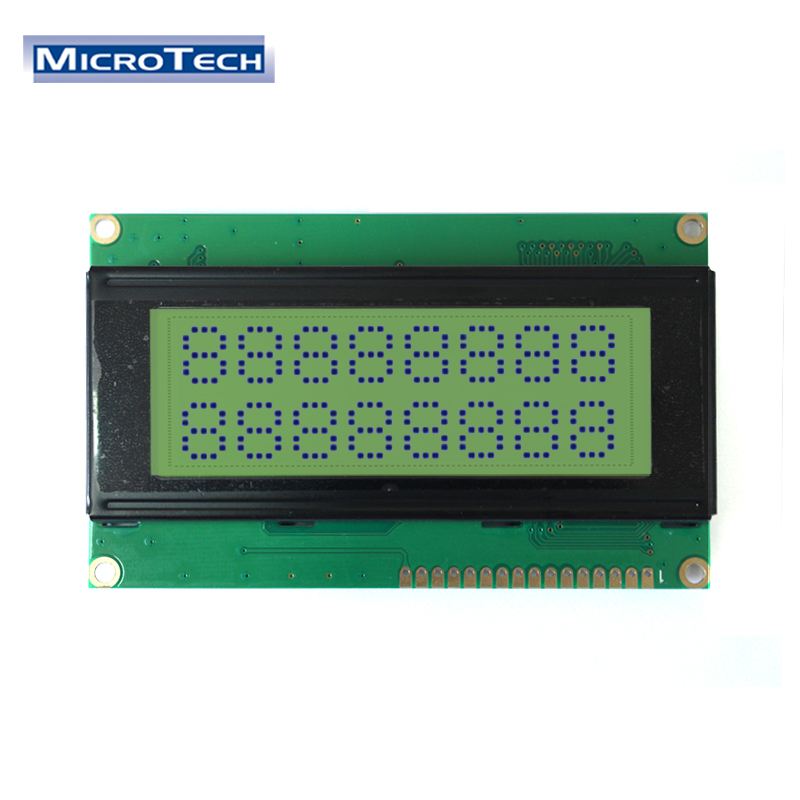 20x4 Monochrome Graphic character Transflective Segment STN Y/G Backlight COB LCD Module