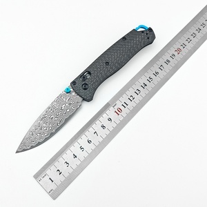 มีดพับ Bugout 535 EDC สำหรับตั้งแคมป์ ด้ามจับคาร์บอนไฟเบอร์สีดำ ใบมีดเหล็กดามัสกัส สำหรับการช่วยเหลือ - Product Image 6