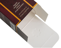 Boîte personnalisée à extrémités pliées pour huile de vitamine E 350g, emballage en carton blanc brillant, vide et propre, pour la vente en gros ODM de produits médicaux, impression de boîtes en papier