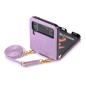 เคสโทรศัพท์ <span class=keywords><strong>Samsung</strong></span> Galaxy <span class=keywords><strong>Z</strong></span> <span class=keywords><strong>Flip</strong></span> <span class=keywords><strong>3</strong></span> พร้อมสายคล้องคอ ช่องใส่บัตร เคสโทรศัพท์แบบพับได้ หนัง PU สำหรับ <span class=keywords><strong>Samsung</strong></span> Galaxy <span class=keywords><strong>Z</strong></span> <span class=keywords><strong>Flip</strong></span> <span class=keywords><strong>3</strong></span> - Product Image 4