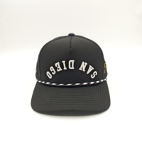 Casquette personnalisée en polyester imperméable, ajustable, sportive, avec logo brodé premium, motif léopard à pois, pour le golf et l'extérieur, vente en gros