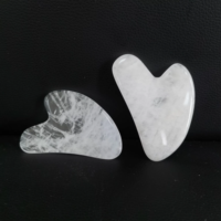 Vente en gros d'usine bas prix marque privée 100% véritable outil de massage facial naturel gua sha rouleau de jade en cristal blanc pour le visage