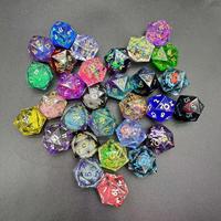 Jeu de 30 dés D20 en résine de couleur mélangée de 22mm pour donjons et dragons, dés RPG polyédriques assortis aléatoires en vrac pour jeux de table