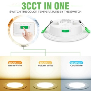 Plafonnier LED encastré ultra-plat 7W, 3000K/4000K/6500K CCT, intensité variable, 1 pièce - Product Image 5