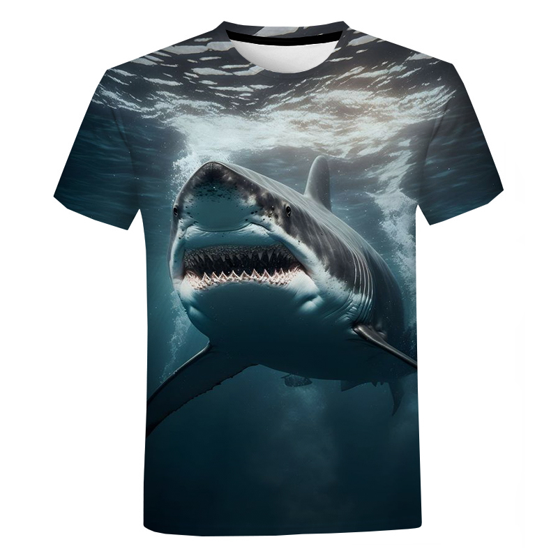 Shop Our Men's and Women's 3D Shark Printed T Shirts