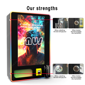 Petite machine distributrice murale en métal personnalisée avec écran LCD, écran tactile, vérification d'âge <span class=keywords><strong>et</strong></span> paiement par carte de crédit - Product Image 4