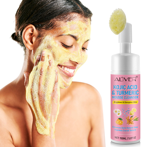 <span class=keywords><strong>ALIVER</strong></span> 150ML Soin du visage, nettoyant visage en mousse pour éliminer l'acné, les boutons, les taches brunes, nettoyage en profondeur, acide kojique, curcuma - Product Image 1
