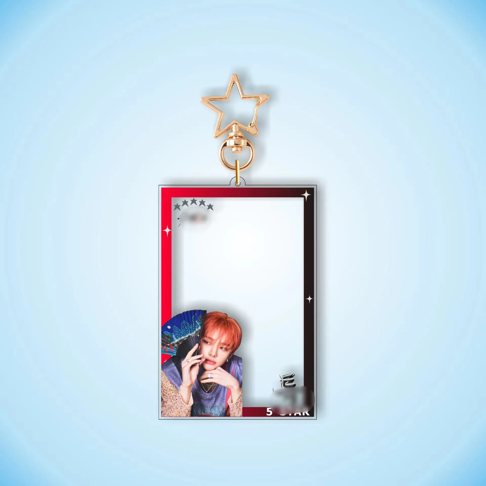 wholesale business gift korean kpop idol seven JK acrylic photo card holder kpop keychain gift for kpop fans