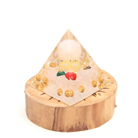 Sphère d'améthyste naturelle en résine cristal, Chakra, Orgonite, pyramide, pierres de guérison