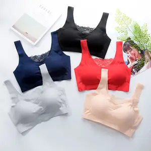 INTIFLOWER BX8599 sıcak seksi dantel kadın spor sutyen yumuşak Yoga koşu iç çamaşırı hızlı kuru darbeye spor sutyen kızlar dikişsiz sutyen