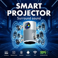 Mini projecteur FlixTone T12, prend en charge la vidéo 4K Full HD 1080P, projecteur vidéo avec haut-parleurs 5W*2, Android, autofocus, home cinéma