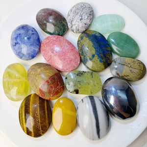 Venta al por Mayor Global de Piedras de Palma Multimaterial Pulimentadas de Citrino, Moissanita, Cristal Azul y Blanco para Sanación Espiritual y Meditación - Product Image 2