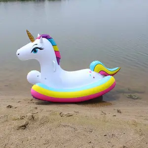 풍선 유니콘 흔들 의자 풍선 마운트 물 수영 장난감