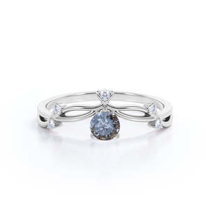 Anello in zirconio cubico con taglio brillante unico da 1,5 ct con sette pietre simulate con diamante promessa fede - Product Image 5