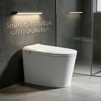 Toilette intelligente sûre et durable avec protection contre les fuites, fonction de mémoire de coupure de courant et fonction vocale en anglais pour le marché mondial