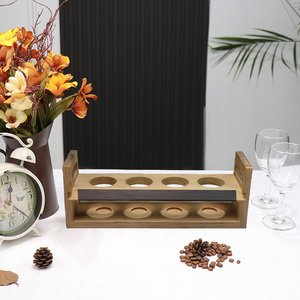 <span class=keywords><strong>Wood</strong></span> Craft Factory Vintage Brown Holz Bier Flight Sampler Serviert ablett Caddies mit Tafel platten - Product Image 3