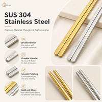 304 Edelstahl Koreanischer Flacher Sechsringschmuck Wiederverwendbar Spülmaschinenfest Umweltfreundlich Nachhaltig Modern Minimalistisch Gold Silber