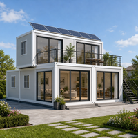 Maison préfabriquée en conteneur Boxspace 40 pieds, 4 chambres, avec salle de bain et cuisine