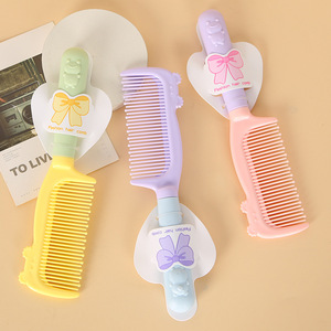 Peigne à cheveux en plastique antistatique, motif dessin animé mignon, grande taille, pour filles, adultes, enfants, utilisation en voyage - Product Image 1