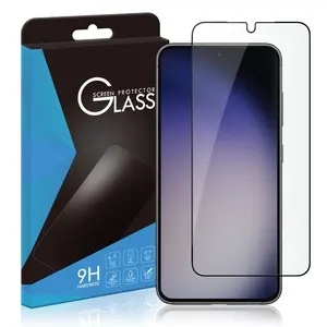 Pasokan pabrik sutra cetak kaca tempered anti ledakan pelindung layar tempered untuk Samsung Galaxy S24,S24 Plus