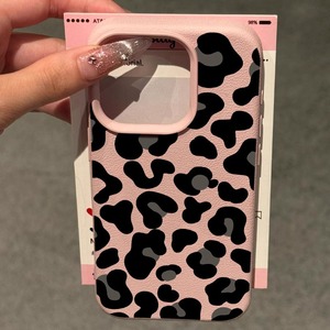 <span class=keywords><strong>Funda</strong></span> para Teléfono Móvil con Estampado de Leopardo Negro para iPhone 14 15 18 16 17 Pro Max, Carcasa Protectora de Cuero, Cubierta Trasera Suave - Product Image 4