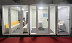 屋内ポータブルオフィスキャビンポッドオフィス使用個人用防音ジムブースフィットネスルーム音響ヨガブース電源付き - Product Image 4