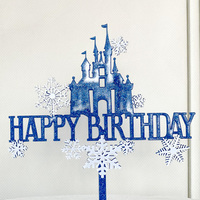 Acryl Kuchen Karte Weihnachten Doppels chicht Frohe Weihnachten Kuchen Plug-in Elch Schneeflocke Party Kuchen Dekoration
