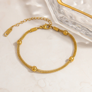 Pulsera de Acero Inoxidable con Cadena de Serpiente y Estrella, Chapada en Oro de 18K, Joyería Minimalista Unisex, Regalo, Origen Yiwu - Product Image 2