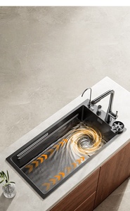 Modern luxury kitchen sink stainless steel <b>vegetable</b> sink integrated basin <b>vegetable</b> sink thickened sink - Product Image 4