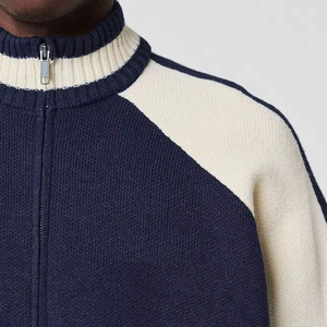 Veste zippée en tricot ample pour homme, sur mesure OEM ODM, logo brodé, tricot en coton, jersey de <span class=keywords><strong>baseball</strong></span>, cardigan en tricot - Product Image 5