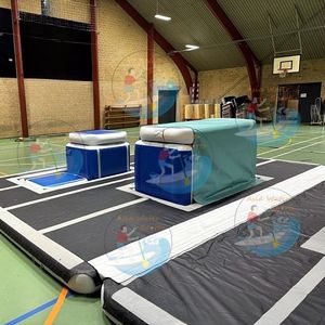 Circuito <span class=keywords><strong>de</strong></span> Parkour Inflable <span class=keywords><strong>de</strong></span> Grado <span class=keywords><strong>Profesional</strong></span> - Obstáculo <span class=keywords><strong>de</strong></span> Aire Antideslizante para Entrenamiento en Gimnasio y Competiciones Ninja al Aire Libre - Product Image 4