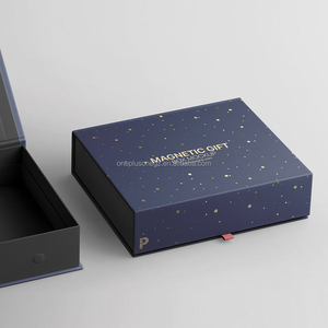 Biểu Tượng Tùy Chỉnh Cuốn Sách Màu Đen Hình Cứng Nhắc Tông Hộp Quà Tặng Với Từ Lật Đóng Cửa In Với Dập Nổi Và Matt Cán - Product Image 2