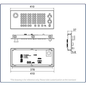 Panel21190e Cnc Bedieningspaneel Ethercat Industrieel Bedieningspaneel Met Codesys Voor Machine-Apparatuur Cnc Bedieningspaneel - Product Image 4