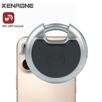 Cadenas à disque portable intelligent NFC KENRONE haute sécurité, non rechargeable, pour volet roulant, porte, camion, remorque