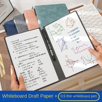 Tableau blanc en cuir à spirale A5 réinscriptible avec bloc-notes de bureau et impression de logo personnalisé