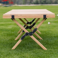 Herstellerangebot: Outdoor-Klapptisch aus Buchenholz, Ei-Roll-Tisch, Picknick-Camping-Kombination, Tragbar