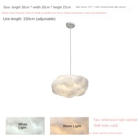Lampe nuage en fer design moderne Lustre Chambre d'enfant Décor simple pour Salon Restaurant Lustre Suspension