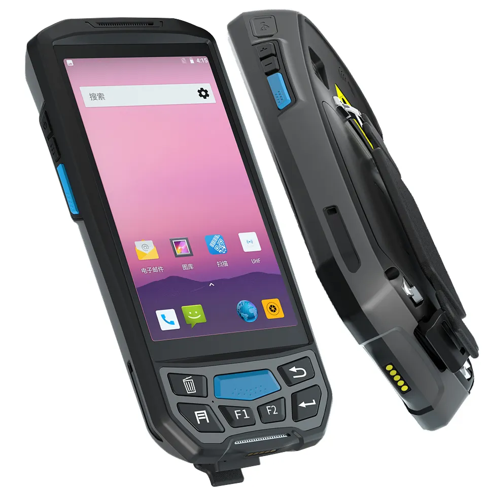 LECOM 4กรัมมือถือขรุขระ PDA ที่มีลายนิ้วมือมือถือ Uhf Rfid Reader